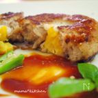 ハンバーグのタネで♪可愛い目玉焼きバーグ