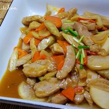豚肉と根菜の中華炒め