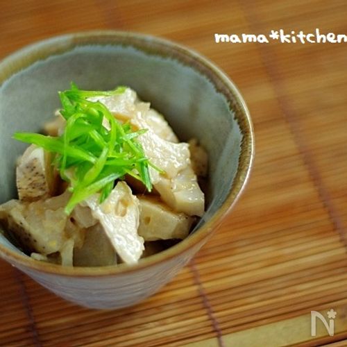 レンジで♪ たたき蓮根の味噌マヨ和え