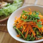 クレソンと人参の中華風胡麻和え
