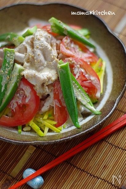 カラフル!冷しゃぶの胡麻だれサラダ