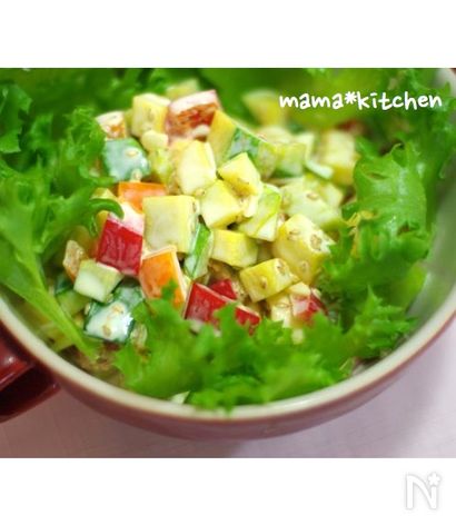 かぼっコリーのカラフルクリーミーサラダ