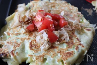 白菜たっぷりお好み焼き