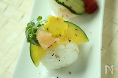 「かぼっコリー」の手まり寿司