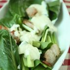 生で食べられる小松菜のシーザーサラダ風ドレッシング