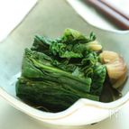 ちぢみほうれん草の昆布じめ
