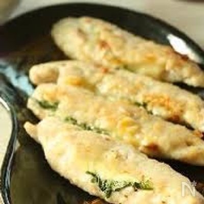 鶏ささみの大葉チーズはさみ焼き