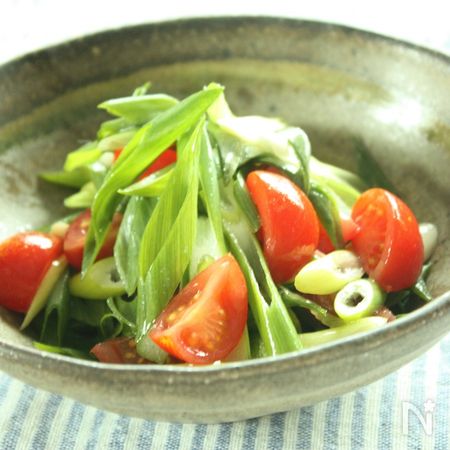 九条ねぎとミニトマトのさっぱり塩ごま油和え By シニア野菜ソムリエ立原瑞穂 レシピサイト Nadia ナディア プロの料理家のおいしい レシピ