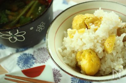 ほっくり甘い♪焼き栗ごはん