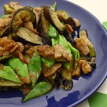 モロッコいんげんとナスの味噌炒め