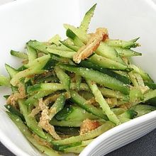 【時短】キュウリと油揚げのゴマ酢和え