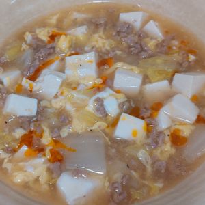 あきぷぅの作ってみた!投稿(【とろうま♡白菜とひき肉の酸辣湯】豆腐入りで食べ応えも◎)