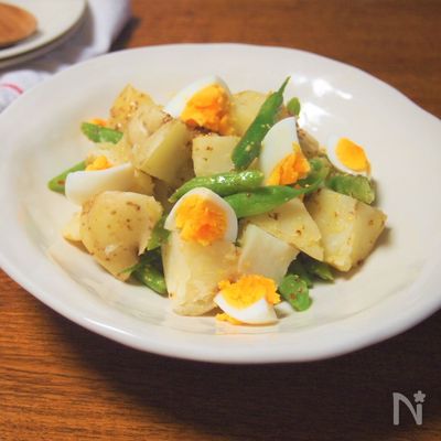 【ジャガイモ掘ったらこれ!】新ジャガとインゲンのホットサラダ