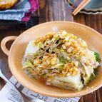 レンジで8分♪『豚バラと白菜の重ね蒸し＊ネギだく中華だれ』