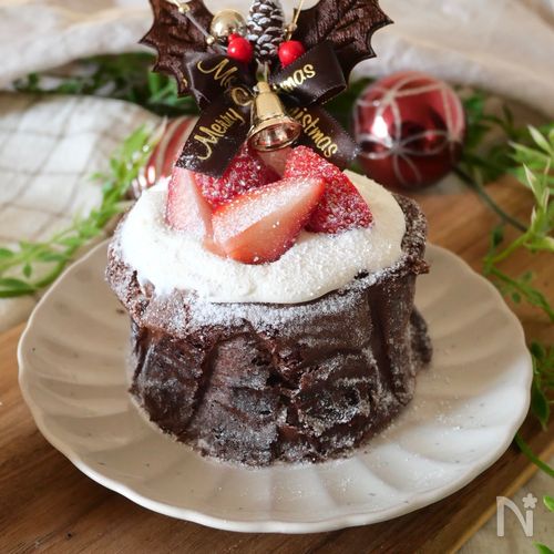 レンジで簡単!【米粉のチョコケーキ】