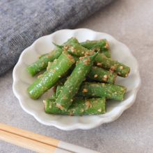 【いんげんごま和え】基本のおかずつゆとごまだけで簡単に時短！