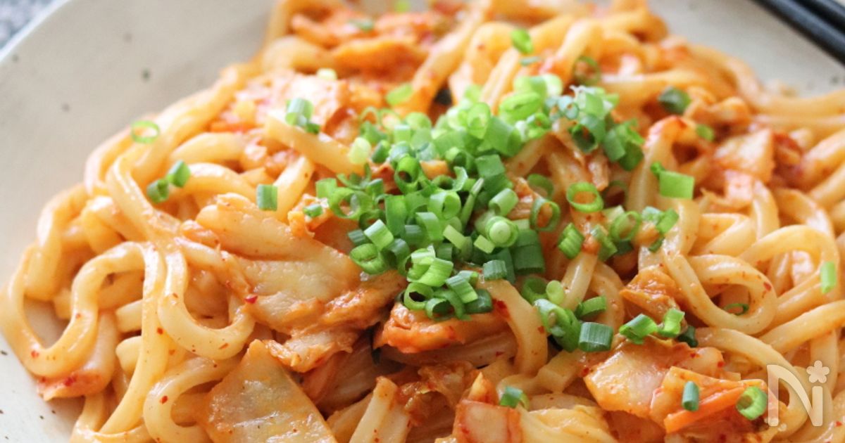 ちょっ早激旨＊肉なしでも大満足♡コク旨キムチ焼きうどん