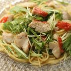 【金目鯛と水菜のパスタ】