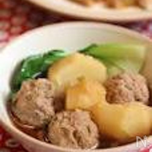 【肉団子とじゃがいものあっさり煮】