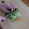 すだち香る イカときのこのバター醤油炒めの工程3