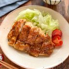 【鶏むね肉で高みえおかず】ごま味噌照り焼きチキン