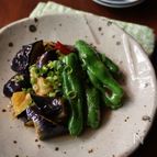 揚げナスとピーマンのにんにく醤油漬け