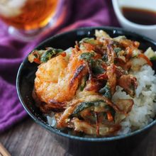 失敗しない！米粉でサクサク【えびと大葉のかき揚げ】