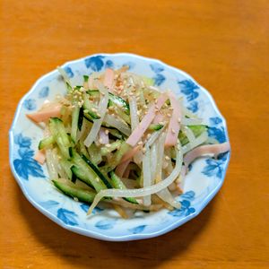 ゆきまる🐬🫧の作ってみた!投稿(抱えて食べたい♡【しゃきしゃきもやしの中華サラダ】)