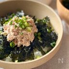 包丁も火も使わない✨混ぜてのっけるだけ【のりツナマヨ丼】