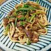 M＊Pの作ってみた!投稿(秋刀魚の缶詰で山椒が効いた「焼きうどん」)