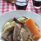 圧力鍋でひよこ豆といろいろお肉のスペイン風煮込み