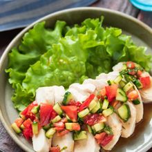 オイル蒸し鶏の夏野菜ドレッシングがけ【#冷凍保存#下味冷凍】