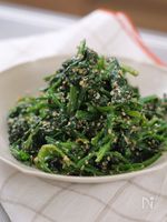【ほうれんそうのごま和え】プロの味。水っぽくならないコツあり