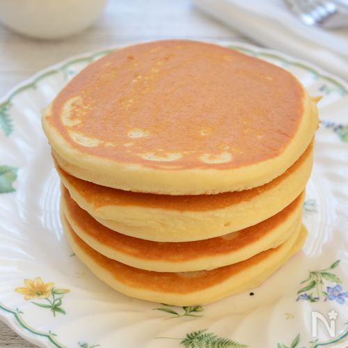 もっちり感あり【米粉のミルクパンケーキ】簡単！ふんわり♡