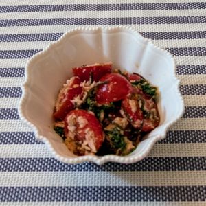 𝔂𝓾𝓶𝓲🍓の作ってみた!投稿(5分で完成！【やせる美肌サラダ】ミニトマトと塩昆布ツナ和え)
