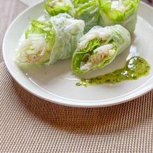 味付け1つで夫も絶賛【バジルソース生春巻き】