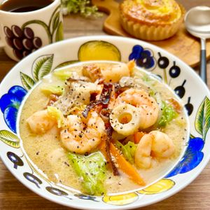 のりのり🐾🎀🤍の作ってみた!投稿(食べ過ぎのリセットに♪男子も喜ぶ『ちゃんぽん風おかずスープ』)