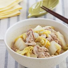 白菜と豚のこっくり梅味噌蒸し