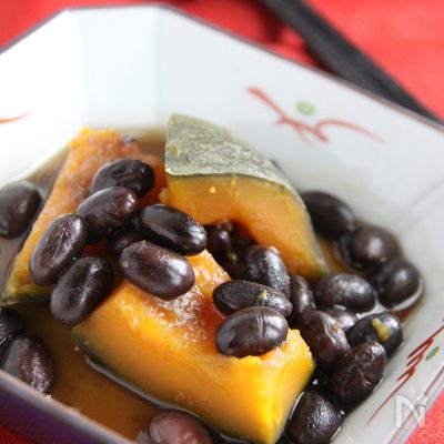 かぼちゃと黒豆のいとこ煮