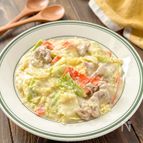 【豚こま肉とキャベツのクリーム煮】生クリーム無しでもコク旨！