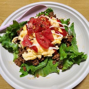 ナムディの作ってみた!投稿(【メキシカンオムタコライス】15分で★お手軽主食！)