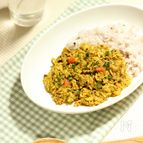 鯖の水煮缶とトマトの塩漬け調味料「そるとまと」でドライカレー