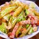 行列の定食屋さんの🍚のり塩じゃがバター野菜炒め定食🤩