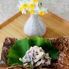 蓮根や春菊の白和え風白味噌マスカルポーネ和え