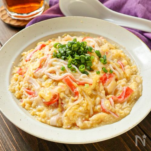 【めちゃラク♡ふわとろ旨塩天津飯】包丁もまな板不要で簡単！