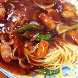 花桃の作ってみた!投稿(名古屋の味！鉄板あんかけスパ【辛旨スパイシー】)