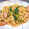 MGCATの作ってみた!投稿(5分で完成♪『青菜とウインナーの和風焼きうどん』)