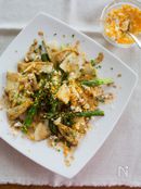 焼きアスパラと筍のミモザサラダ