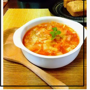 チョロリスの作ってみた!投稿(【お野菜たっぷりミネストローネ】具だくさんヘルシー♪)