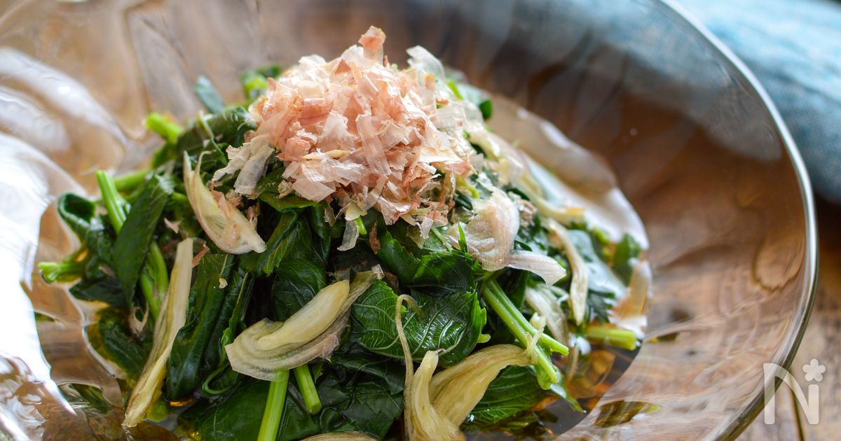 モロヘイヤとみょうがのおひたし。簡単！夏の冷たい副菜。